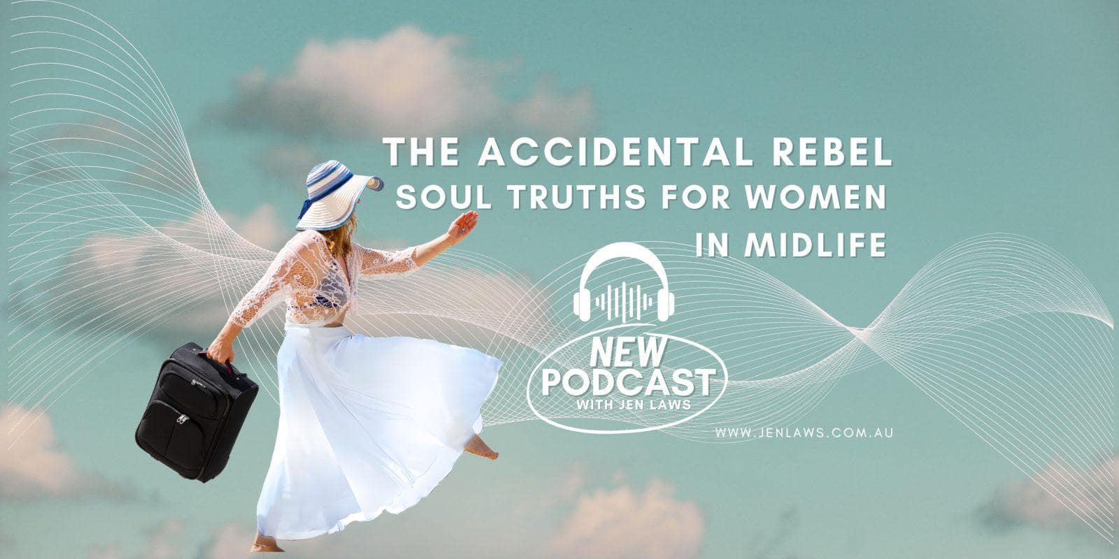 Midlife women with a suitcase taking a holiday or getaway to freedom a new podcast on women in midlife
